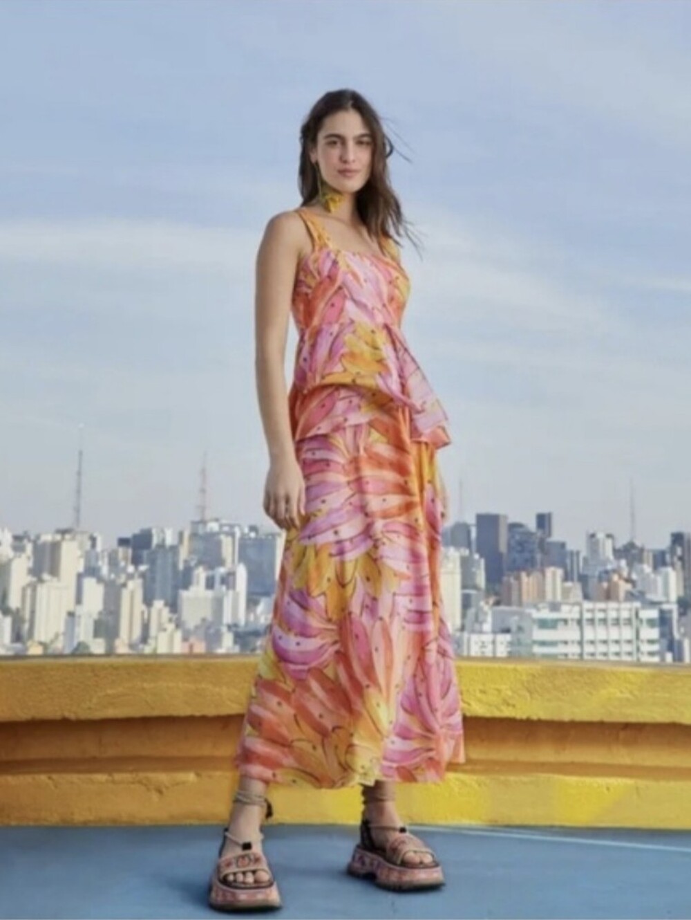 FARM Rio Pink, Orange & Yellow Floral Maxi Dress - Picture 3 of 9